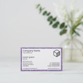 Carte De Visite Rectangle - Points aléatoires 02 - Violet profond (Debout devant)