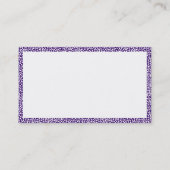 Carte De Visite Rectangle - Points aléatoires 02 - Violet profond (Dos)