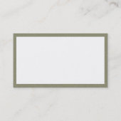 Carte De Visite Rectangle - Poudre kaki (Dos)