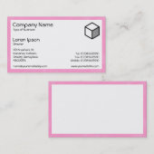 Carte De Visite Rectangle - rose brossé (Devant / Derrière)