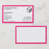 Carte De Visite Rectangle - Rose framboise (Devant / Derrière)