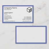 Carte De Visite Rectangle - Stuc bleu (Devant / Derrière)