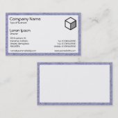 Carte De Visite Rectangle - Stuc gris bleu (Devant / Derrière)