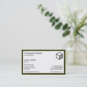 Carte De Visite Rectangle - Terre Olive Foncé (Debout devant)