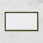 Carte De Visite Rectangle - Terre Olive Foncé (Dos)
