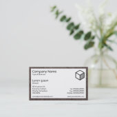 Carte De Visite Rectangle - Terre sombre (Debout devant)