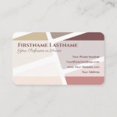 Carte De Visite rectangles Abstraits harmonique palette de couleur (Dos)