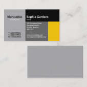 Carte De Visite Rectangles - Ambre (Devant / Derrière)