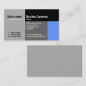 Carte De Visite Rectangles - Bleu (Devant / Derrière)