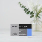 Carte De Visite Rectangles - Bleu (Debout devant)
