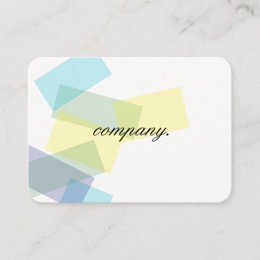 Carte De Visite Rectangles colorées (transparence) (Devant)