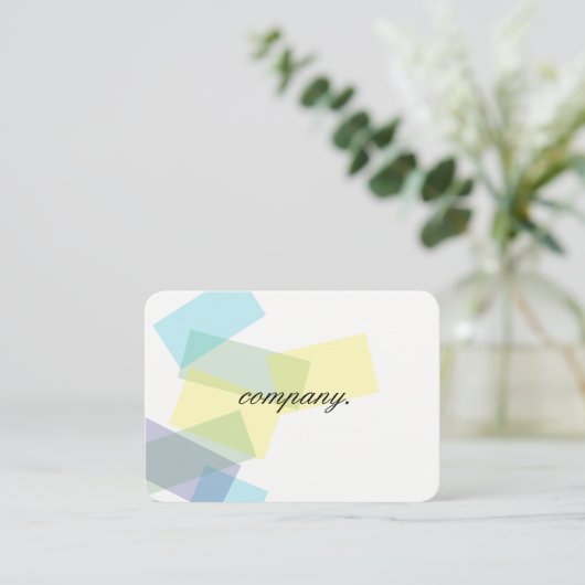 Carte De Visite Rectangles colorées (transparence) (Debout devant)