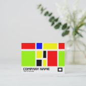 Carte De Visite Rectangles Colorés II (Debout devant)