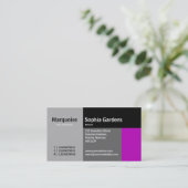 Carte De Visite Rectangles - Magenta (Debout devant)