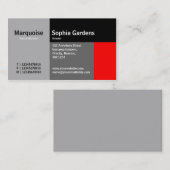 Carte De Visite Rectangles - rouge (Devant / Derrière)