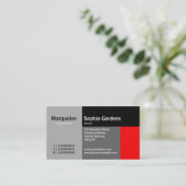Carte De Visite Rectangles - rouge (Debout devant)