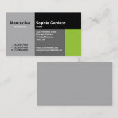 Carte De Visite Rectangles - Vert (Devant / Derrière)