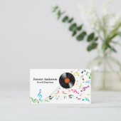 Carte De Visite Recteurs de vinyle | Notes de musique (Debout devant)