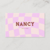 Carte De Visite Rectro Pile de tableau de bord rose (Devant)