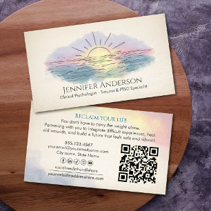 Carte De Visite Récupération d'un traumatisme Lever de soleil sur
