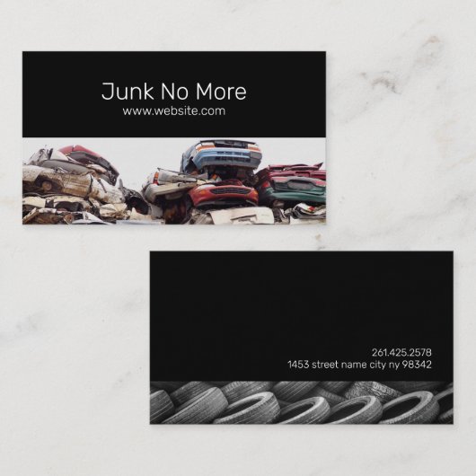 Carte De Visite Recyclage de junk Yard (Devant / Derrière)