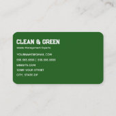 Carte De Visite Recyclage de la gestion des déchets (Dos)