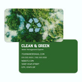 Carte De Visite Recyclage de la gestion des déchets