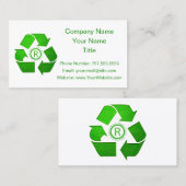 Carte De Visite Recycle Logo par Shirley Taylor (Devant / Derrière)