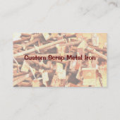 Carte De Visite Recycleurs de ferraille personnalisés (Dos)