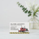 Carte De Visite Red 18 Wheeler | Truck Driver (Debout devant)