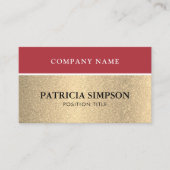 Carte De Visite Red and Gold QR Code with Social Media & Web Links (Devant)