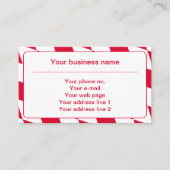 Carte De Visite Red and White Bavarian Diamond Flag Pattern (Devant)