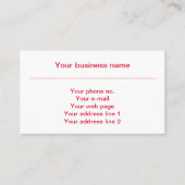 Carte De Visite Red and White Bavarian Diamond Flag Pattern (Devant)