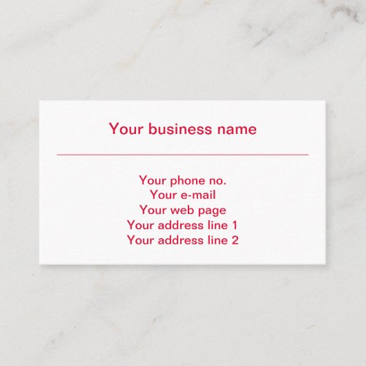 Carte De Visite Red and White Bavarian Diamond Flag Pattern (Devant)