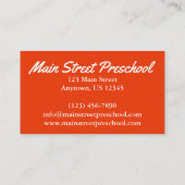 Carte De Visite Red Apple Fruit Enseignant École d'enseignement pr (Dos)