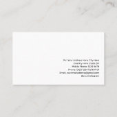 Carte De Visite Red Apple Sketch Private Tutor Modern Black (Dos)