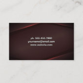 Carte De Visite Red Arrière - plan Red Glow Abstrait (Dos)