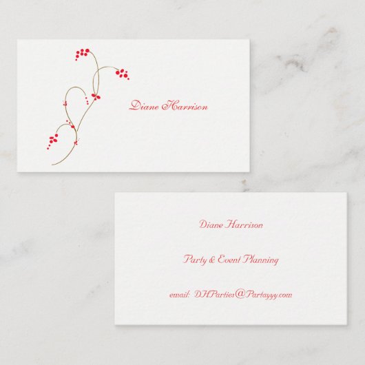 Carte de visite Red Berry (Devant / Derrière)