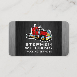 Carte De Visite Red Big Rig Camionnage Pilote