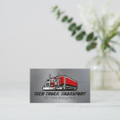 Carte De Visite Red Big Rig | Chauffeur de camion | Transport (Debout devant)