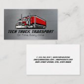 Carte De Visite Red Big Rig | Chauffeur de camion | Transport (Devant / Derrière)