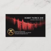 Carte De Visite Red Binary Codes Digital Wave Data Scientifique (Devant)