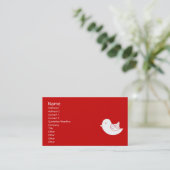 Carte De Visite Red BIrd Fly (Debout devant)