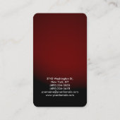 Carte De Visite Red Black Creative Consultant Manager (Dos)