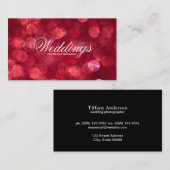 Carte De Visite Red Bokeh (Devant / Derrière)