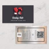 Carte De Visite Red Boxing club simple et audacieux (Devant / Derrière)