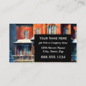 Carte De Visite Red Brick Victorian Home Professional Executive (Dos)