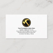 Carte De Visite Red Building Bordure Gold Handman Outils (Dos)