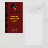 Carte De Visite Red Clown Comedy Drôle Logos (Devant / Derrière)