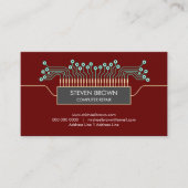 Carte De Visite Red Computer Engineer Science Circuit Board Codage (Devant)